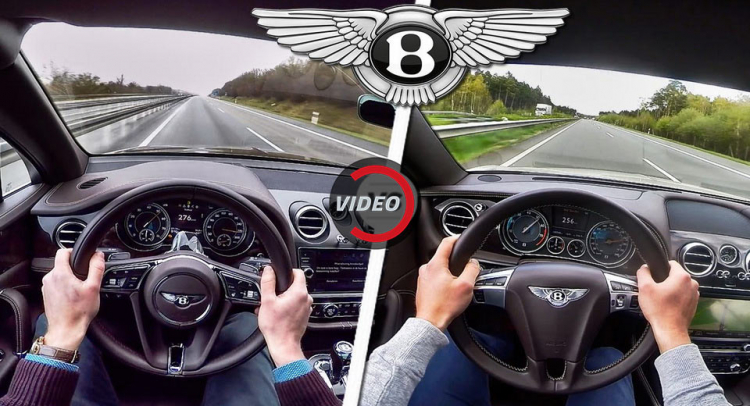 Bentley Bentayga đối đầu Bentley Continental GT V8 trên Autobahn