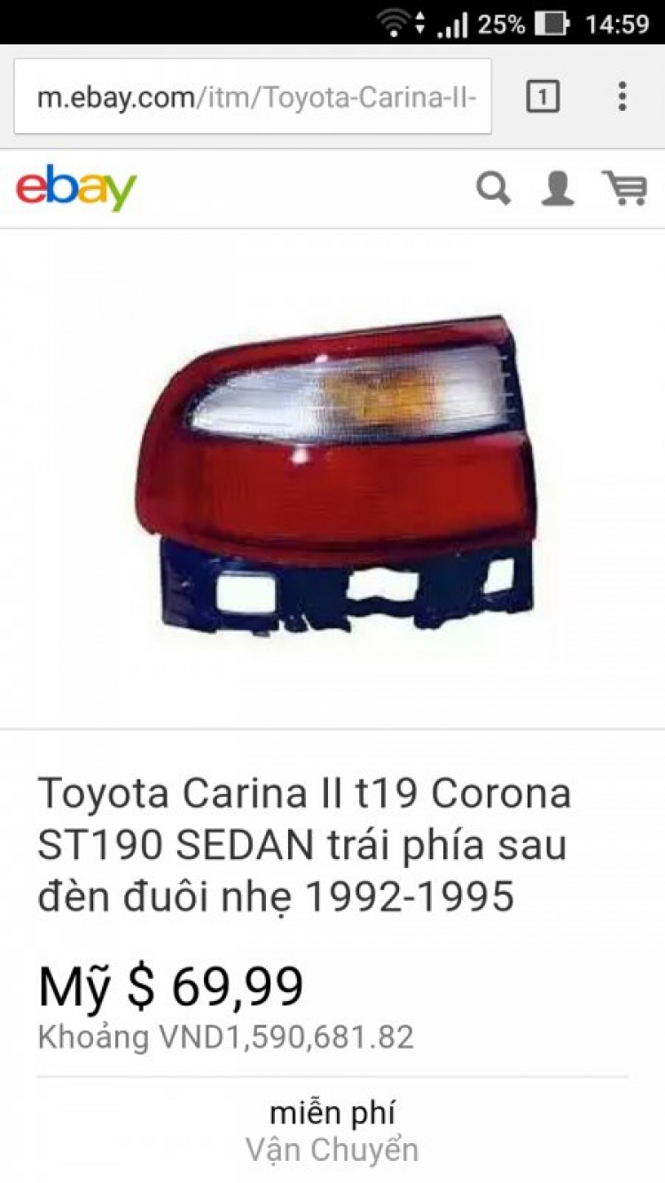 Toyota Corona 1992 - 1996 mắt híp đít bồng (Na béo )