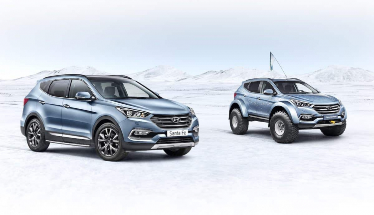 Hyundai SantaFe máy dầu vượt qua thử thách Châu Nam Cực