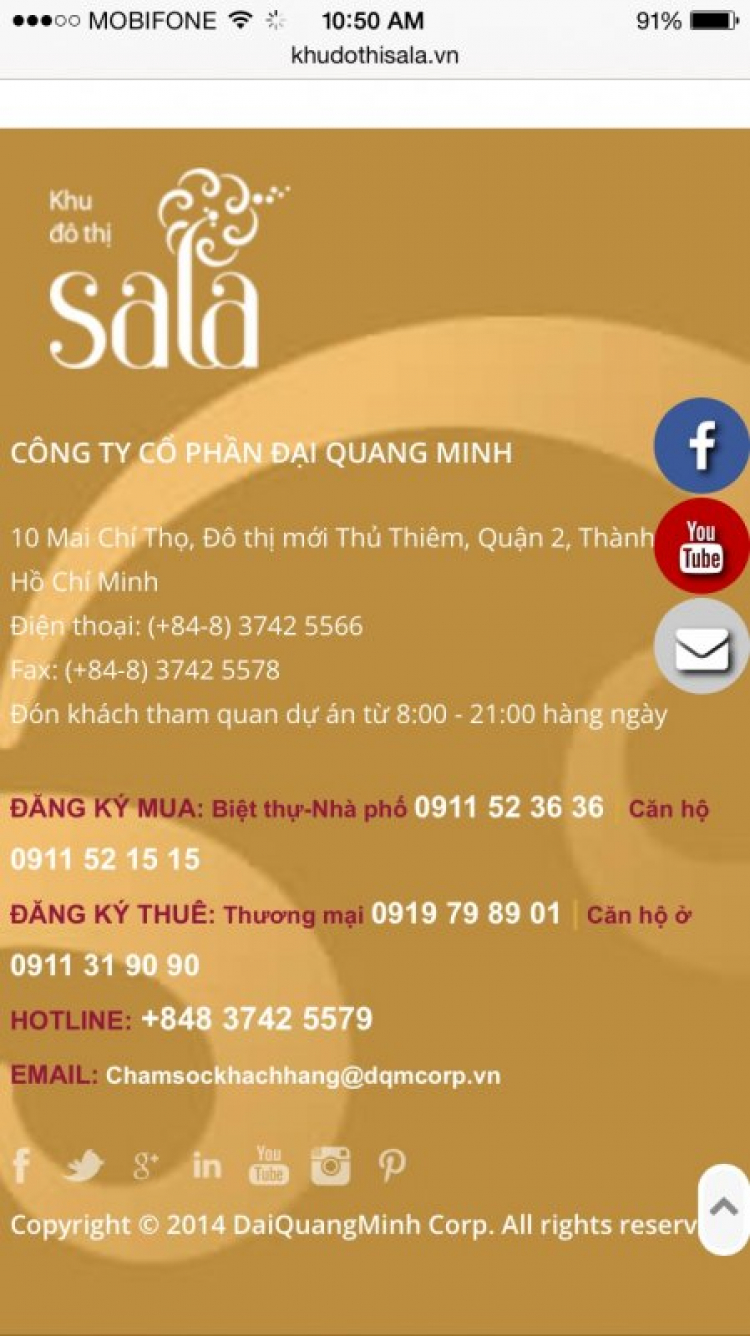 Em cần xin số dt của sale bên Đại Quang Minh