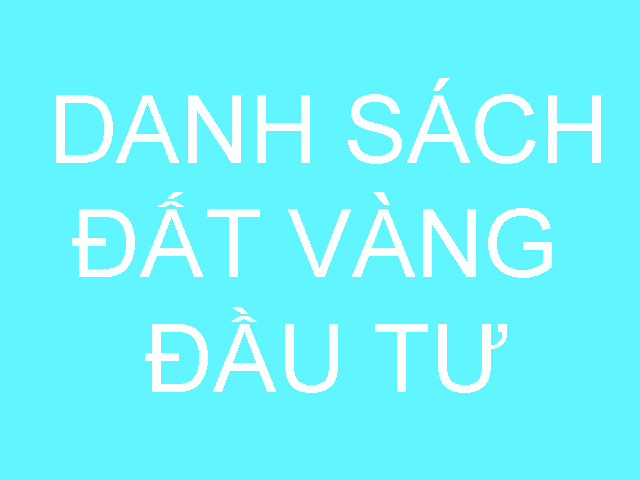 TPHCM-Danh sách đất vàng đầu tư