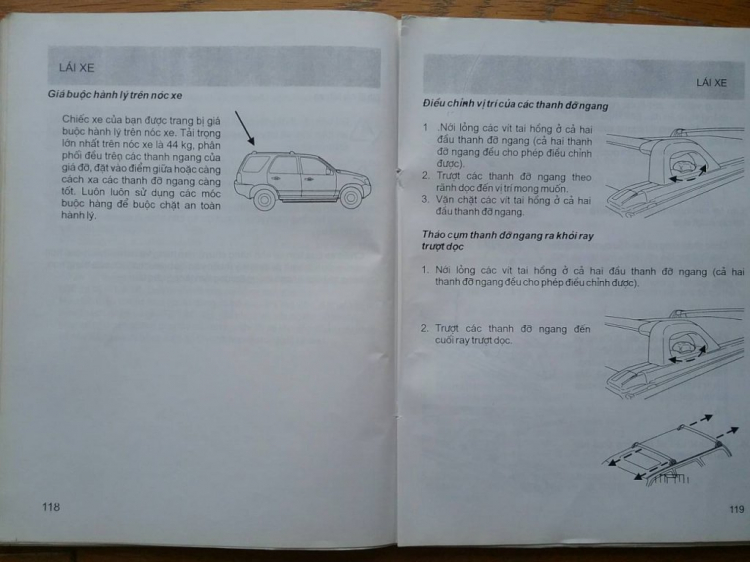 Hội anh em sử dụng xe có baga mui (giá nóc)