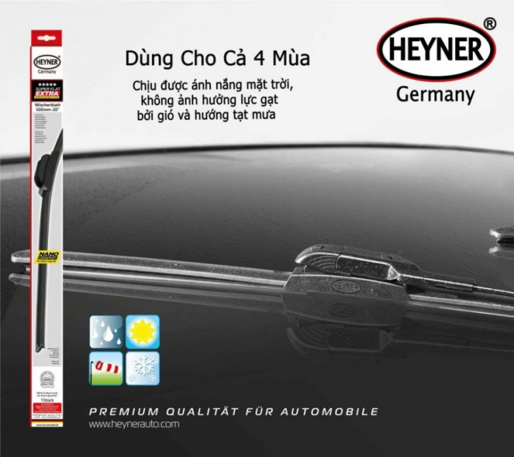 Gạt mưa HEYNER Germany - thương hiệu đến từ Đức - Được các bác OS tín nhiệm!