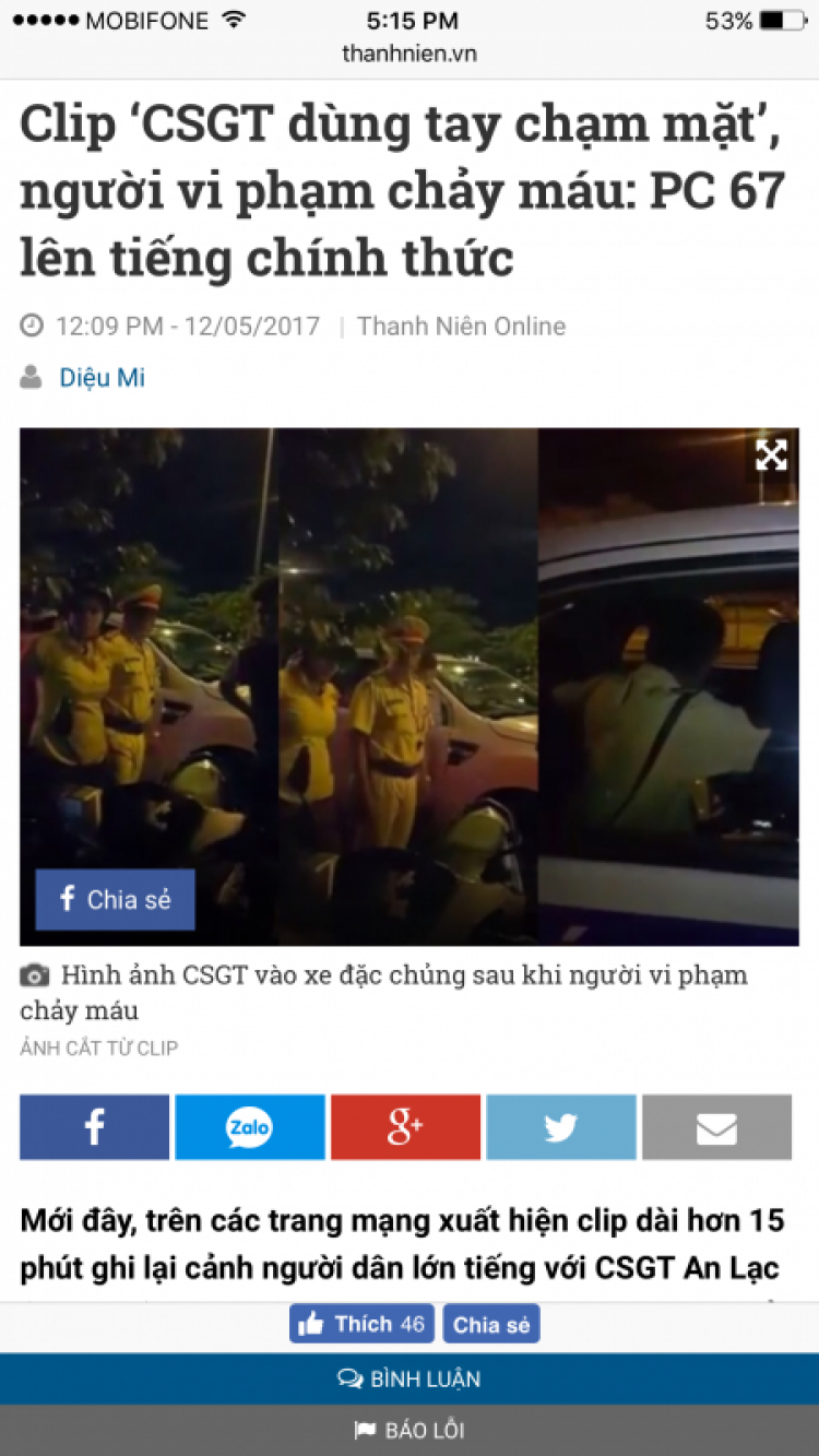Xôn xao clip CSGT bị tố đánh người rồi chui vào xe đặc chủng lẩn tránh.