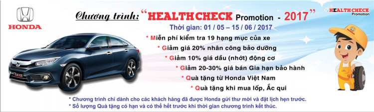 [QC] “Health Check Promotion” –  Chương trình khuyến mại dịch vụ đặc biệt tri ân khách hàng!