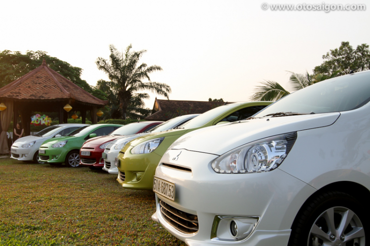Dàn xe Mitsubishi Mirage đủ màu sắc họp mặt tại TPHCM