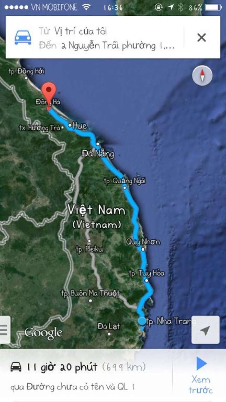 Ai đã đi từ Sài Gòn ra Huế cho xin vài thông tin ạ !!