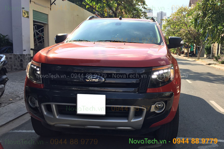 Ford Ranger Wildtrak chạy từ Hà Nội vào SG độ Bi-Xenon và Mí LED với Angel Eyes LED