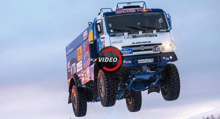Ngạc nhiên trước xe tải 10 tấn của Nga "nhảy múa" trên tuyết