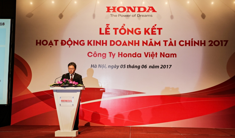 Honda Việt Nam bán ra hơn 12.227 xe trong năm tài chính 2017