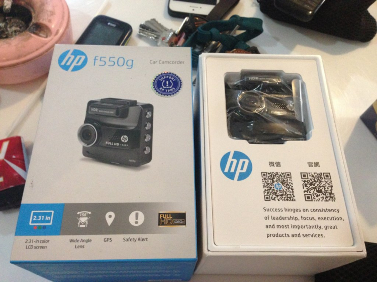 Đồ chưa xài -  Camera hành trình HP f550g Fullbox