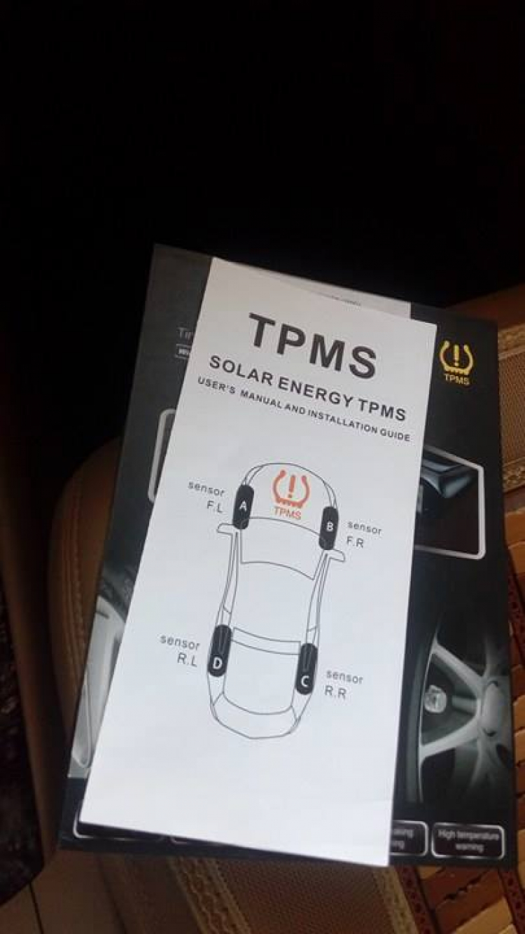 Cảm biến áp suất lốp TPMS - TP800 (năng lượng mặt trời)