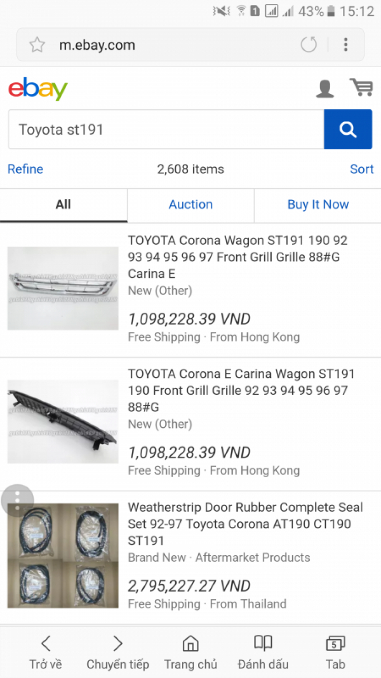 Toyota Corona 1992 - 1996 mắt híp đít bồng (Na béo ) Toyota Corona 1992 - 1996 mắt híp đít bồng (Na béo )