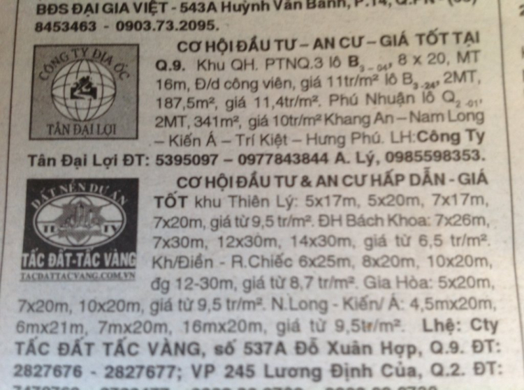 Đất nền tại Tp.HCM sẽ tiếp tục tăng giá Đất nền tại Tp.HCM sẽ tiếp tục tăng giá