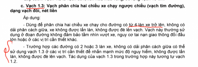 Đè vạch liền 1.2 có lỗi không???