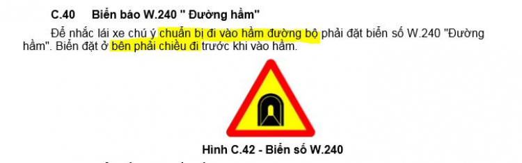 CSGT phạt lỗi không mở đèn khi qua biển W.240 (đường hầm) ???