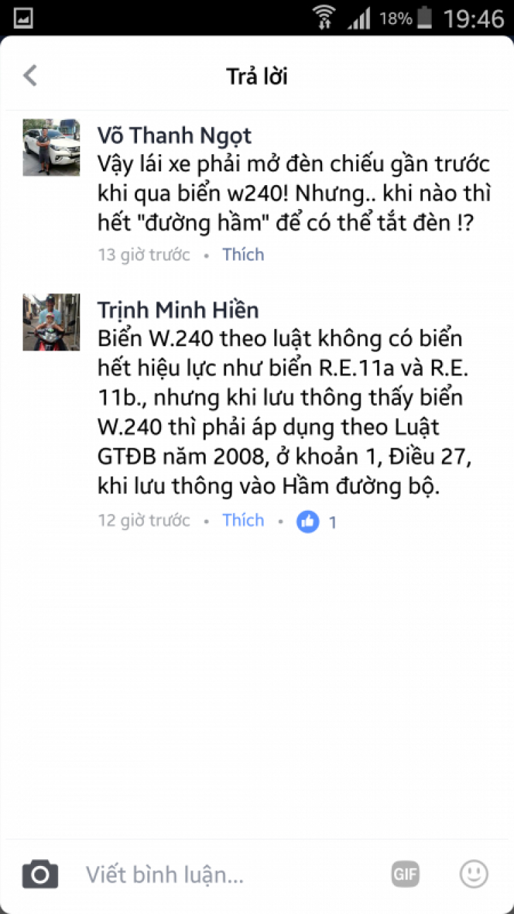 CSGT phạt lỗi không mở đèn khi qua biển W.240 (đường hầm) ???