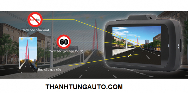 Camera hành trình Vietmap K9 PRO cảnh báo thông tin giao thông bằng giọng nói