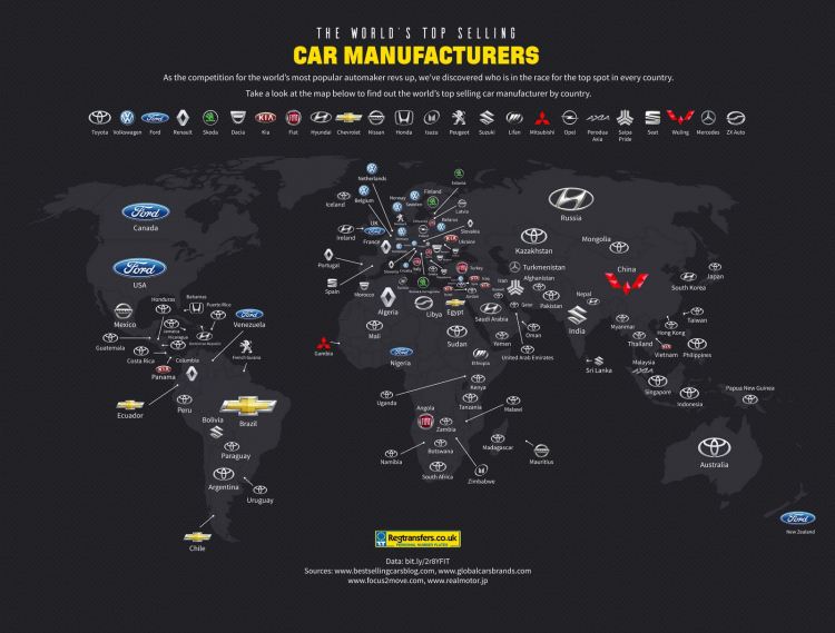 Toyota dẫn đầu doanh số tại 49 quốc gia