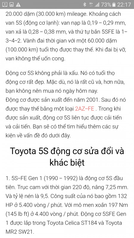 Camry: Trao đổi kinh nghiệm sửa chữa, phụ tùng Camry 8X 9X 0X (Đời 86 đến 2000)