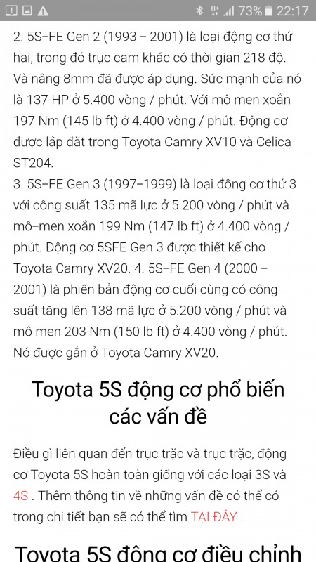 Camry: Trao đổi kinh nghiệm sửa chữa, phụ tùng Camry 8X 9X 0X (Đời 86 đến 2000)