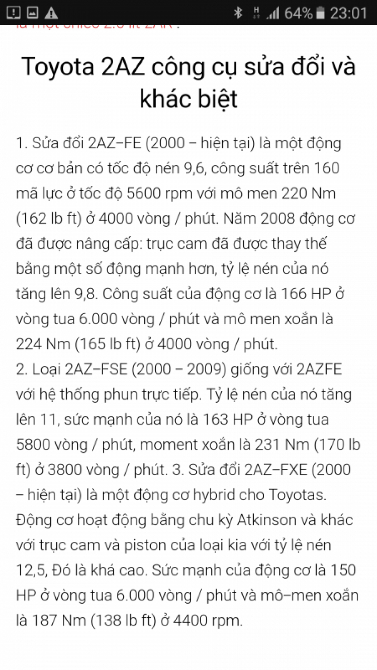 Camry: Trao đổi kinh nghiệm sửa chữa, phụ tùng Camry 8X 9X 0X (Đời 86 đến 2000)