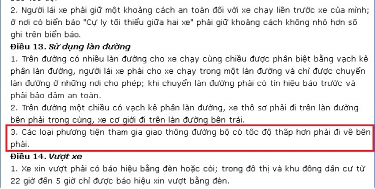 Thắc mắc về việc đi chậm trên cao tốc