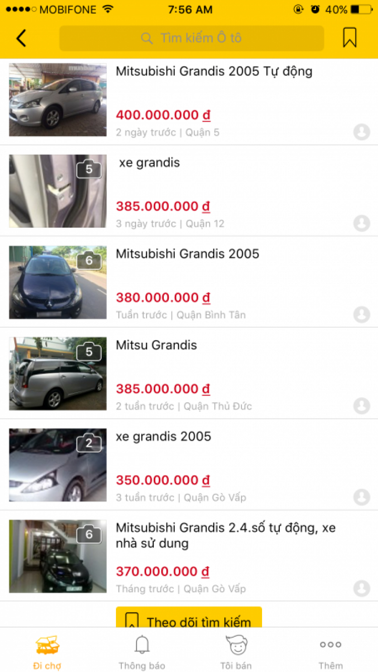 Tìm mua Mitsubishi Grandis