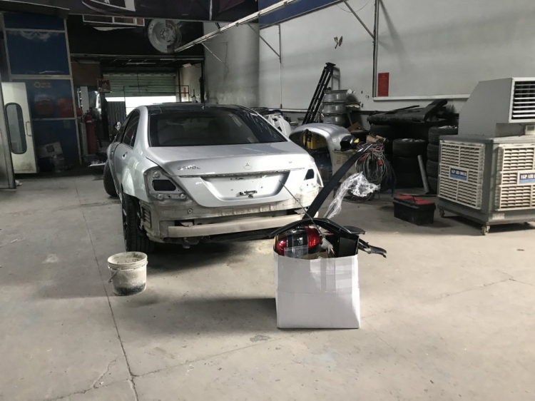 Quá trình dọn Mercedes  S Class w221