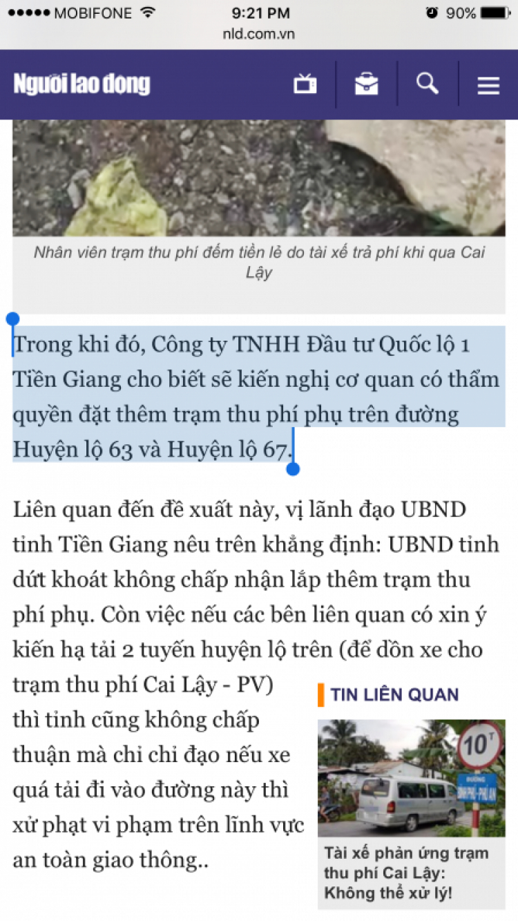 Mấy bé trạm thu phí tránh Cai Lậy đếm tiền mệt nghỉ Mấy bé trạm thu phí tránh Cai Lậy đếm tiền mệt nghỉ