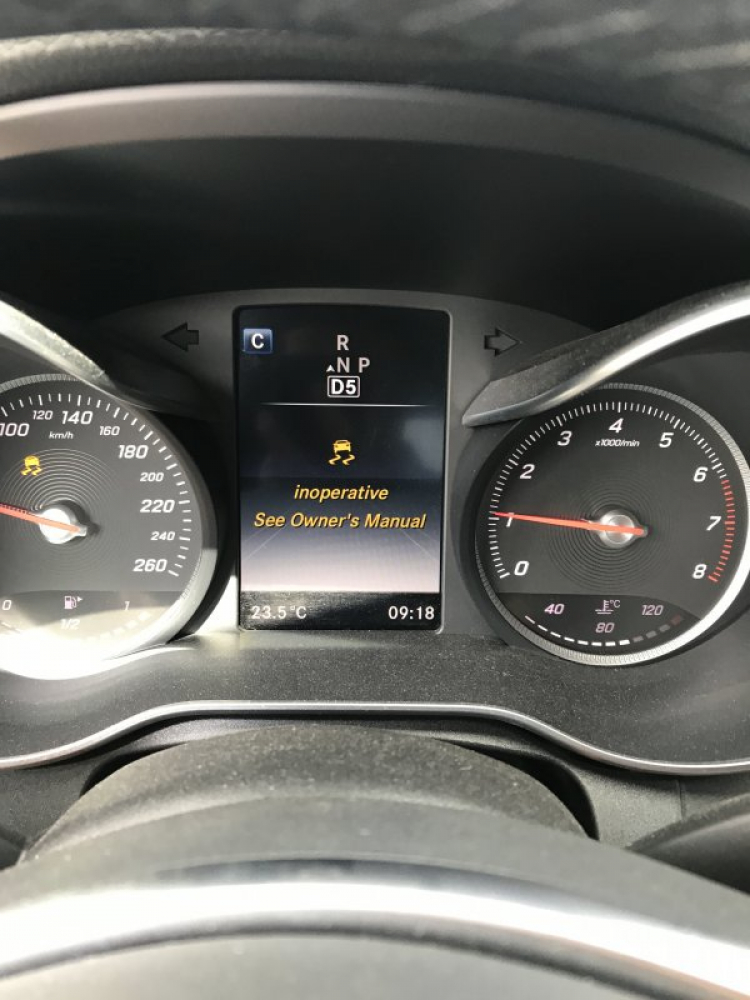 Mercedes c200 w205 cảnh báo cảm biến áp suất lốp