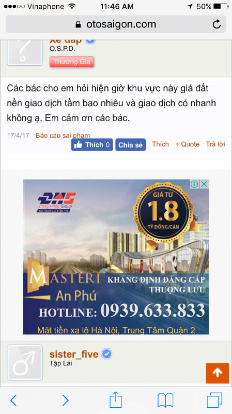 Có nên đầu tư Masteri An Phú không mấy bác