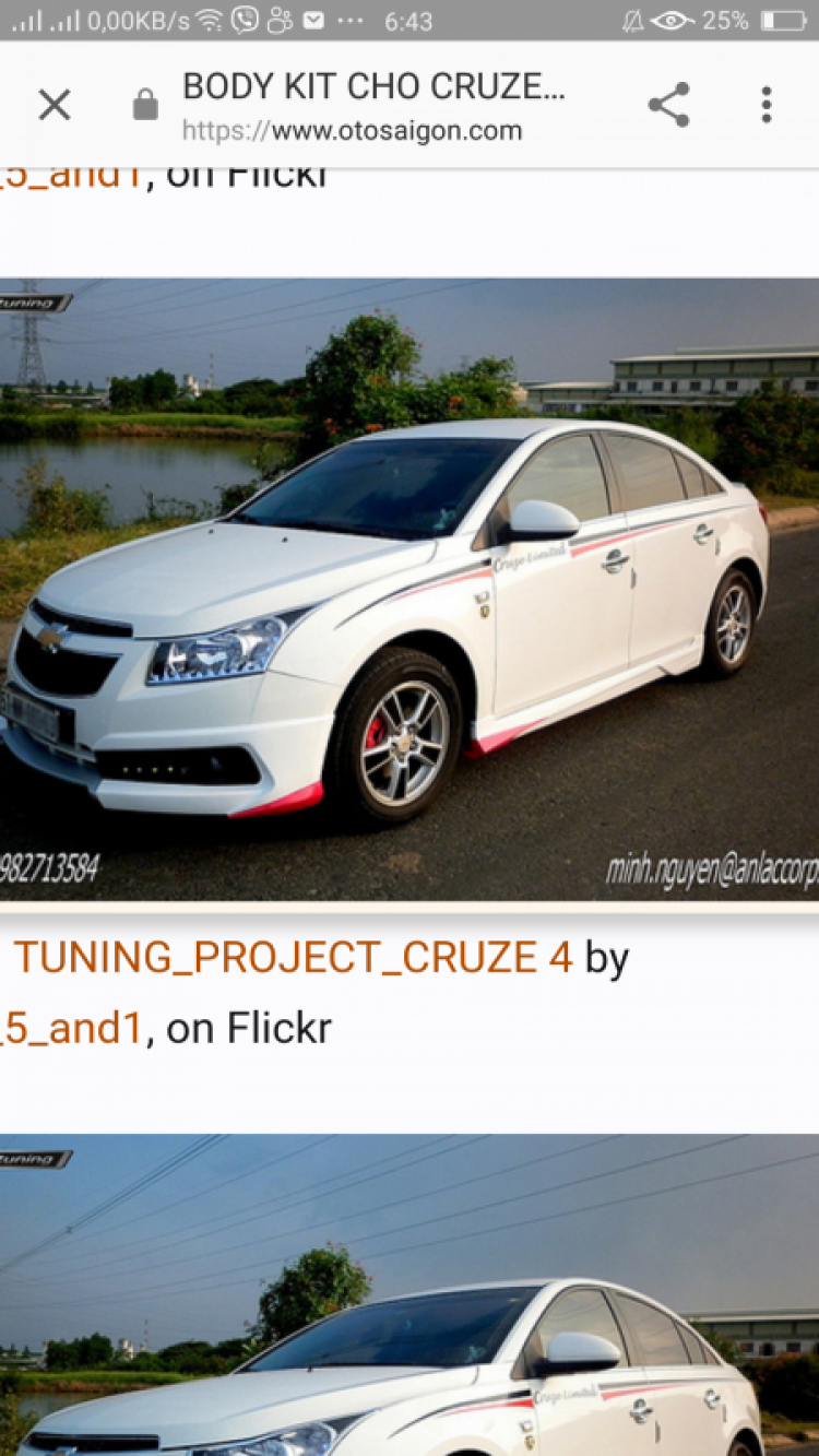 BODY KIT CHO CRUZE MẪU MỚI ĐÂY Ạ :)