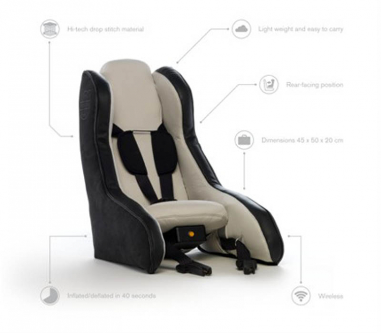 Volvo phát triển ghế ngồi cho trẻ em gọn nhẹ, cơ động