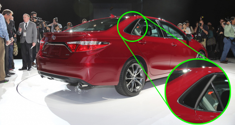 Toyota Camry 2015 bị phê phán thiết kế cửa sổ sau