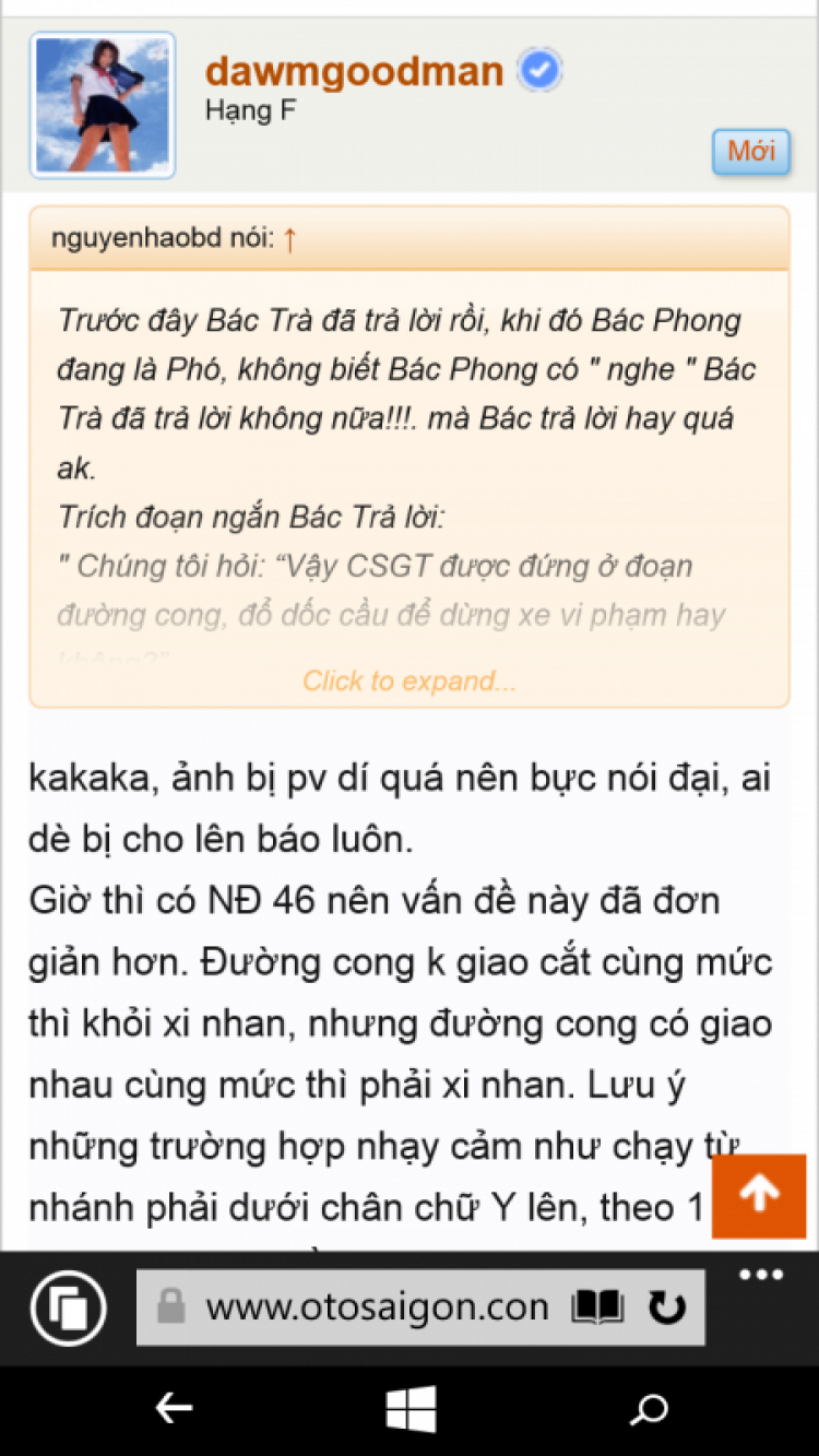 [Nóng] Trưởng Phòng PC67 trả lời đoạn đường cong hay quá!!!