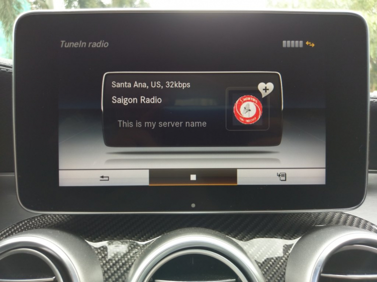 Sử dụng Mercedes-Benz App để xem dự báo thời tiết và nghe Radio Internet