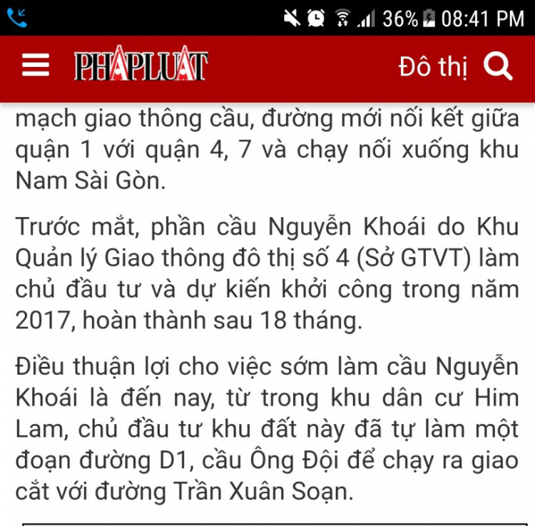 Phương án xây dựng cầu đường Nguyễn Khoái