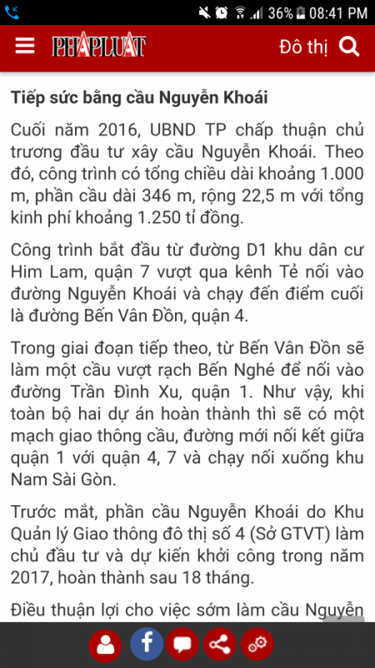 Phương án xây dựng cầu đường Nguyễn Khoái