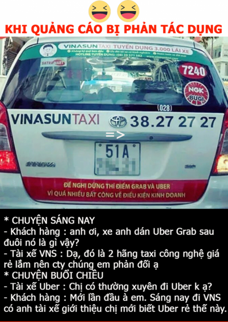 Vinasun phản đối Uber và Grab