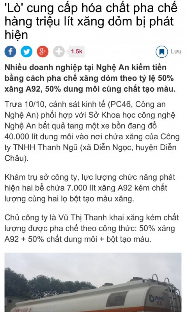 Doanh Nghiệp Xăng Dầu VN Lên Tiếng