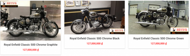 ® Royal Enfield: CLassic 500, Bullet 500, Cafe Race GT 535, Royal Himalayan.