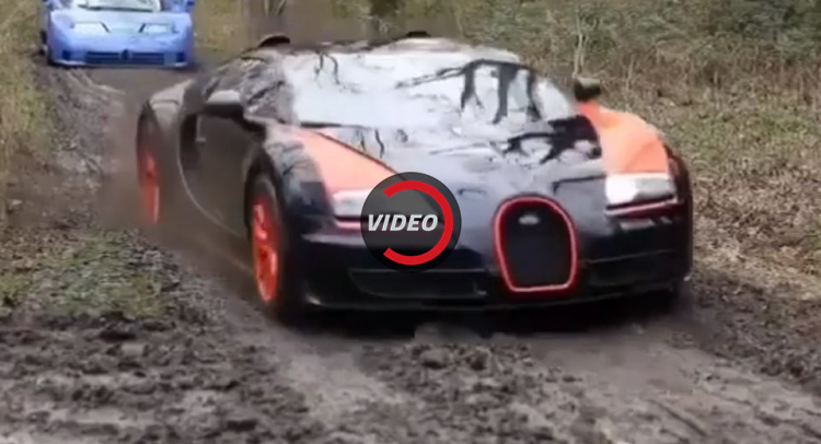 Xem Bugatti, Lamborghini và LaFerrari lội bùn bất chấp địa hình