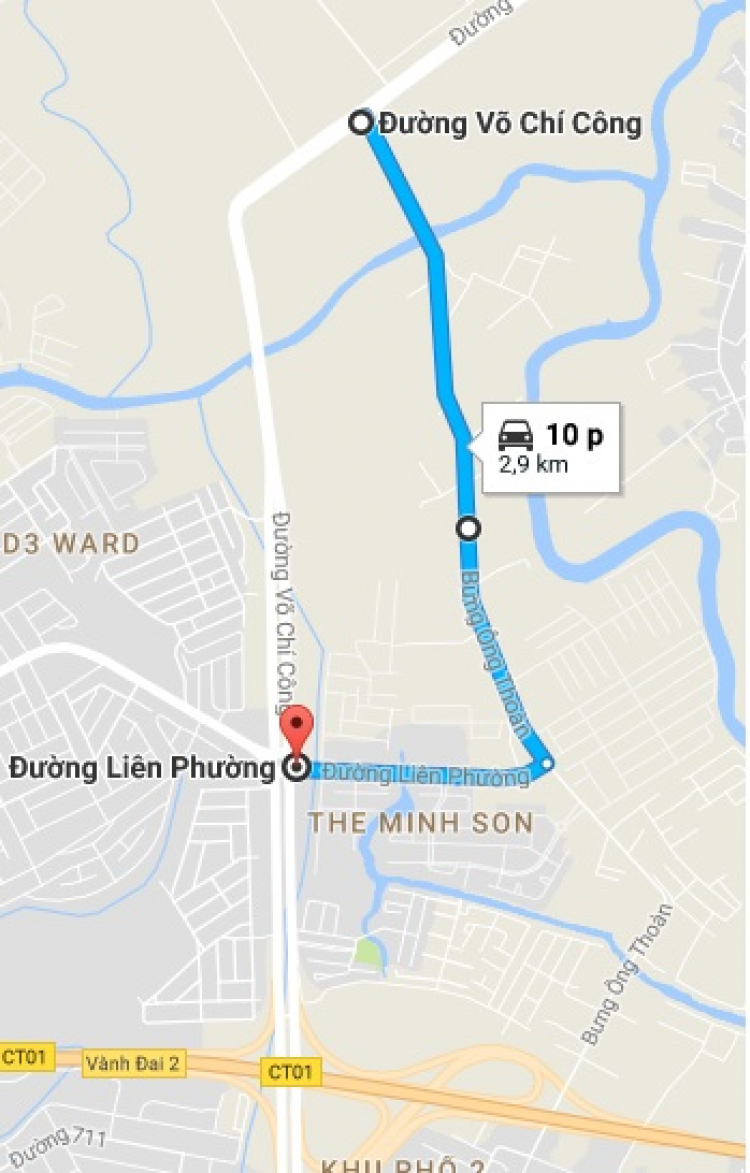Đường xấu sedan hạn chế đi từ cầu Phú Hữu Q9 về cao tốc LTDG