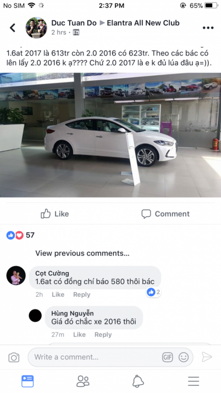 Nên mua cerato 2017 2.0 hay elantra 2017 2.0