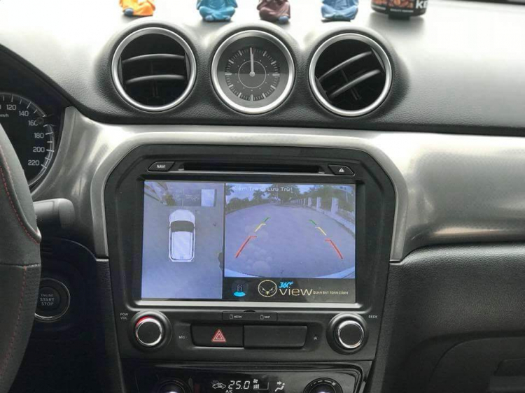 Camera OView 360 độ - Hiển thị vạch đánh lái tiên đoán vệt bánh xe, lưu hành trình 4 mắt vào USB.