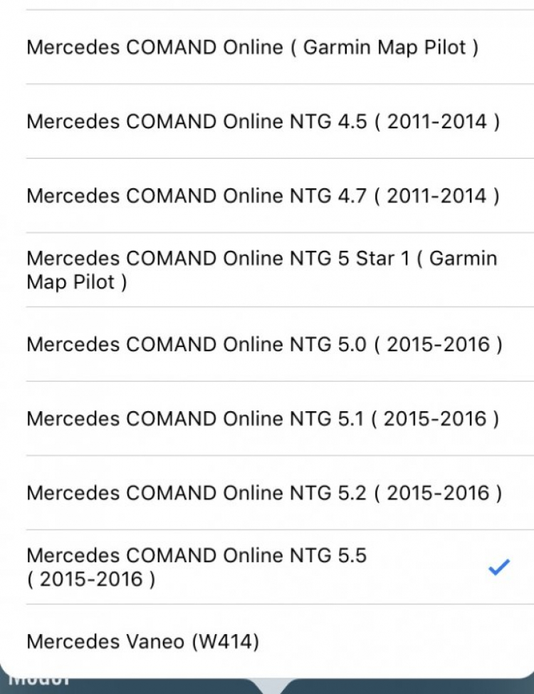Bản đồ COMAND Online NTG 5.x Bản đồ COMAND Online NTG 5.x