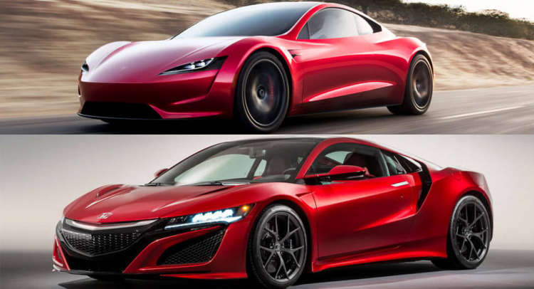 Tesla Roadster bị tố copy thiết kế của Honda/Acura NSX 2017