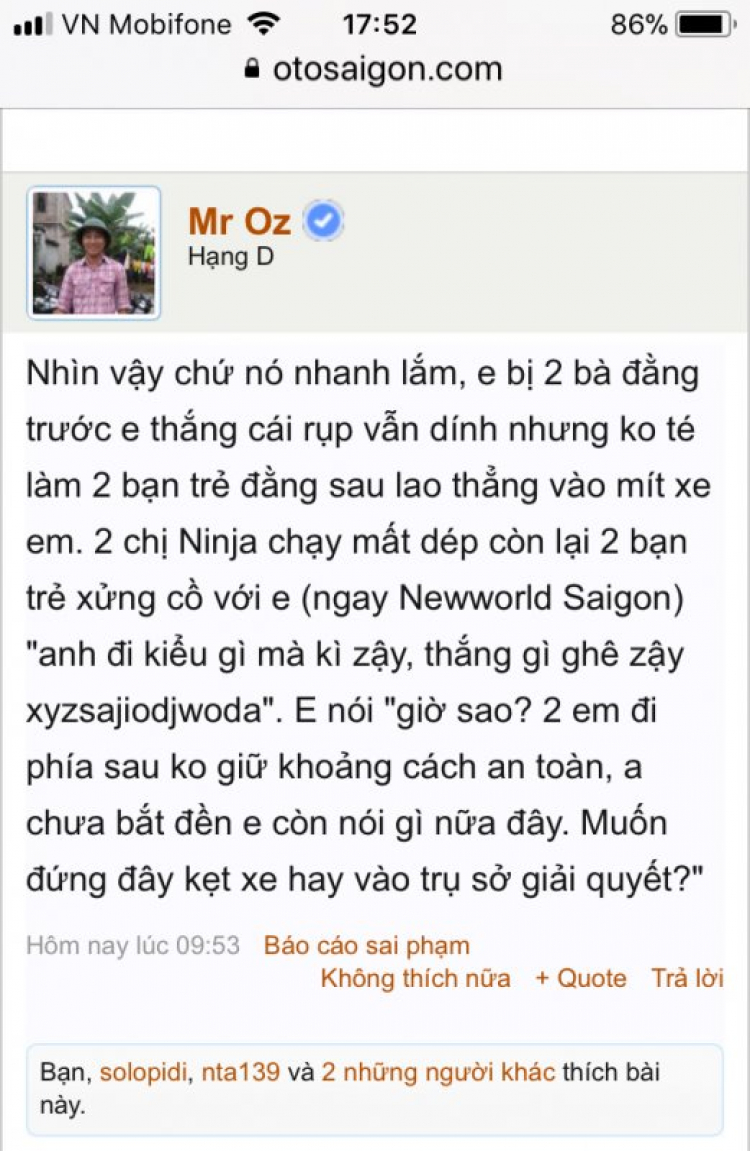 Lùi xe không quan sát mà còn ... Lùi xe không quan sát mà còn ...
