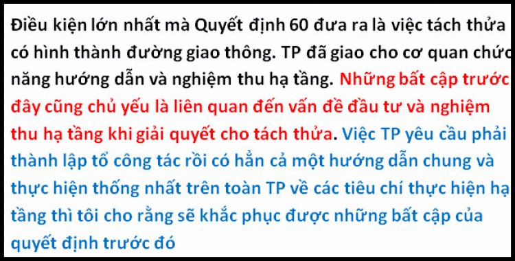 Quyết định 60/2017 thay thế QĐ 33/2014 về tách thửa tại TP.HCM chính thức thông qua 05/12/2017 có hiệu lực 01/01/2018